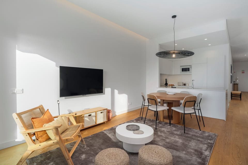 Living room and dining room