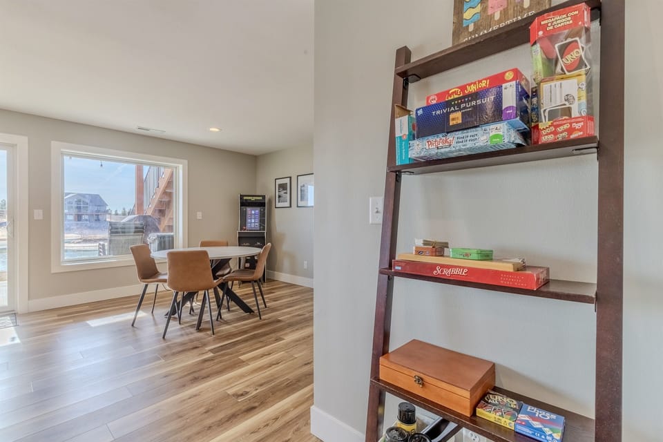 Downstairs game area