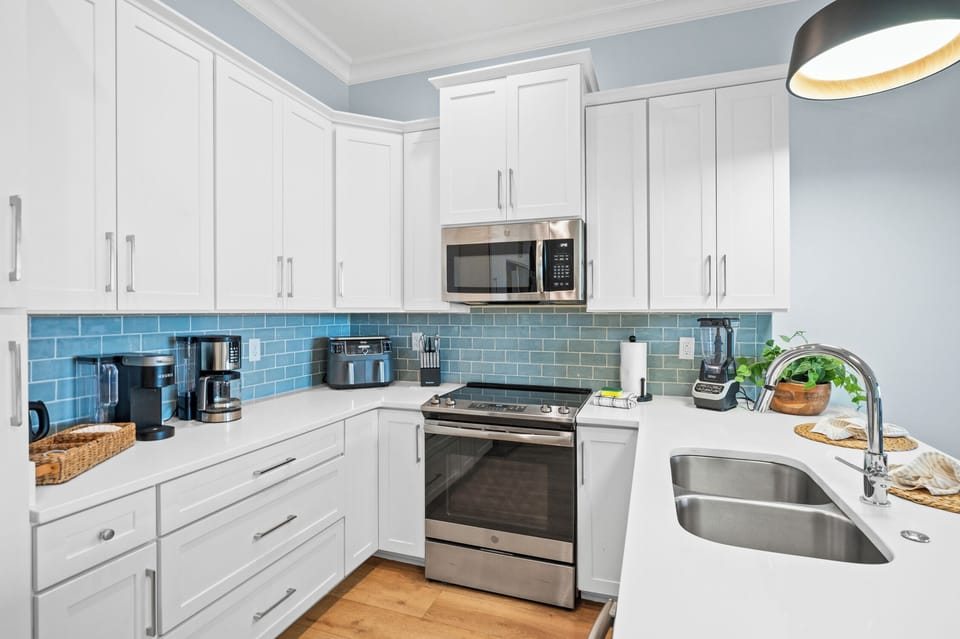 Fully stocked chef's kitchen