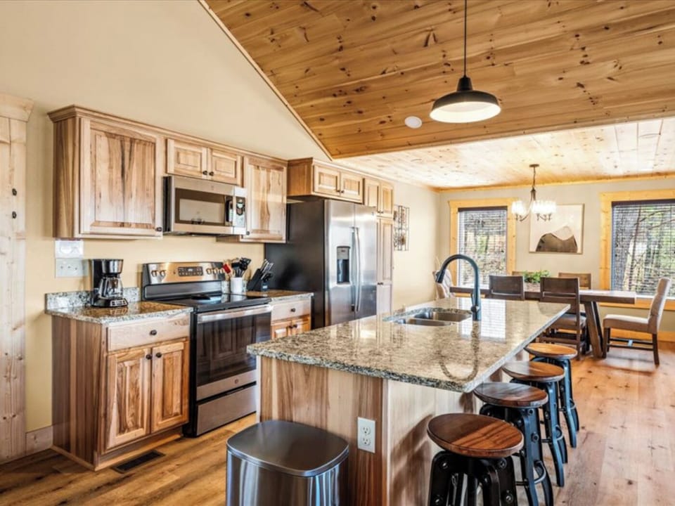 Spacious and stylish kitchen with plenty of counter space.