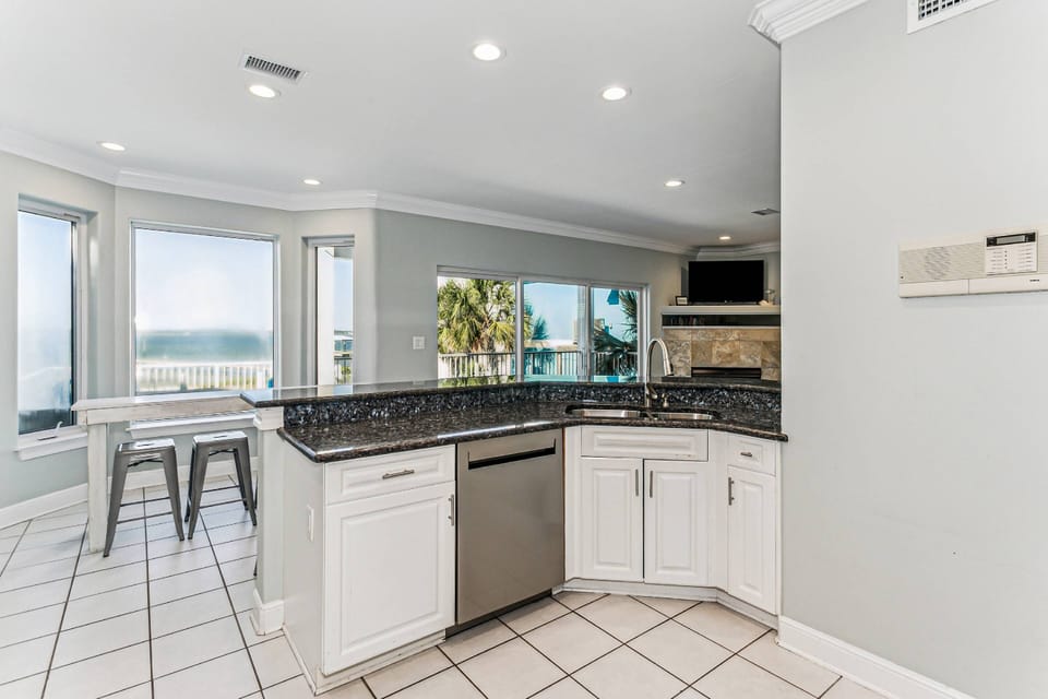 Views of the TV and the Sound from the kitchen