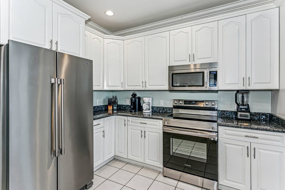 Fully equipped kitchen with updated stainless appliances