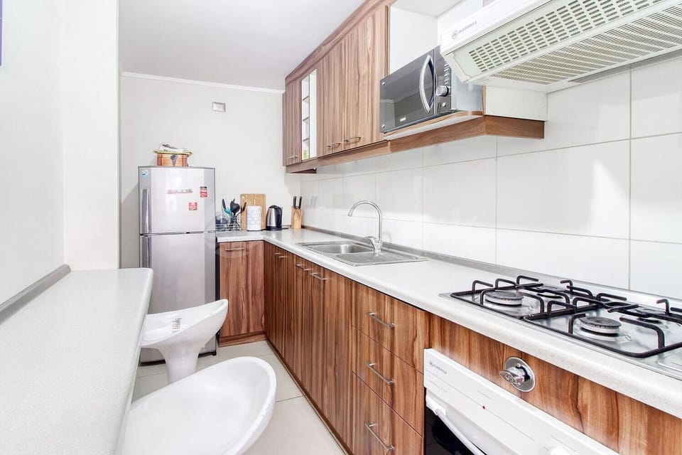 Standard Apartment | Private kitchen | Electric kettle, griddle, cleaning supplies, paper towels