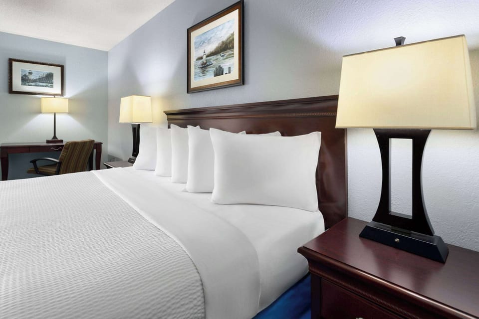 1 King Bed, Non-Smoking  | Desk, blackout drapes, iron/ironing board, free cribs/infant beds