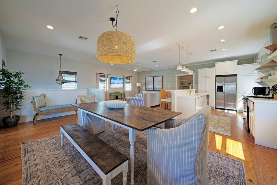 Dining area - ideal for enjoying meals together with a view of the open living space.