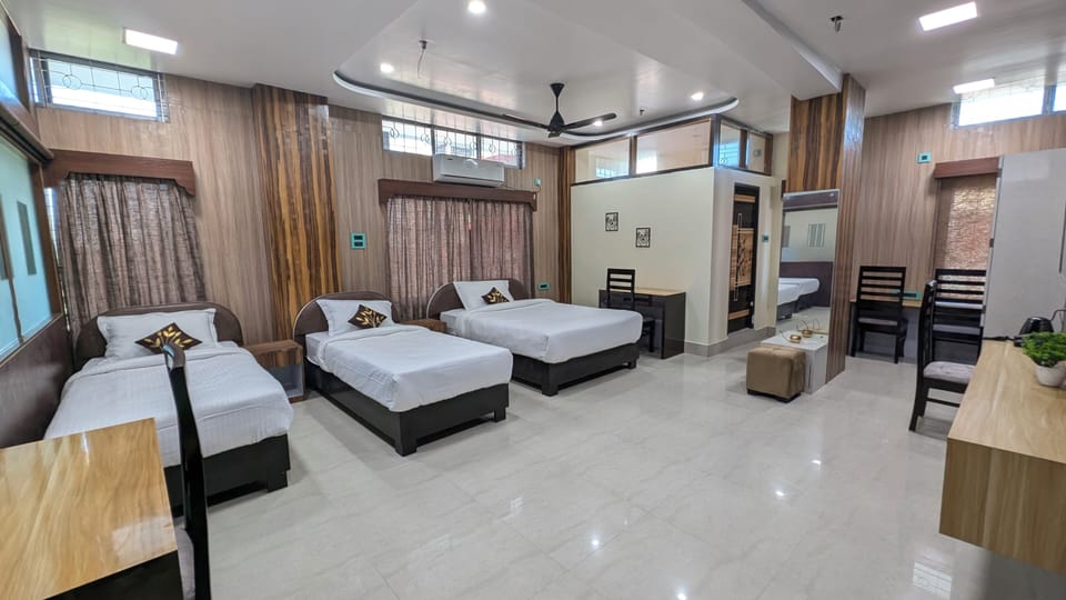 Family Quadruple Room, City View | Desk, laptop workspace, WiFi (free)