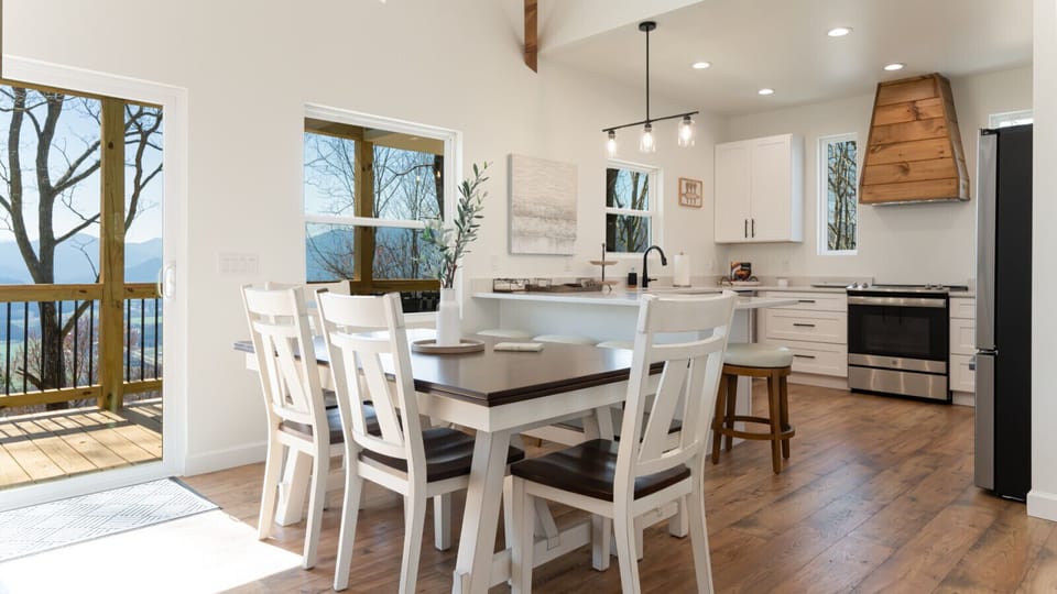 Indoor dining with a view