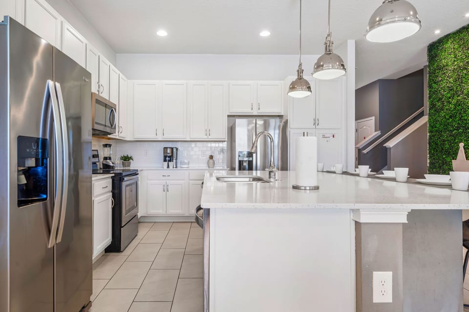 Open fully equipped kitchen