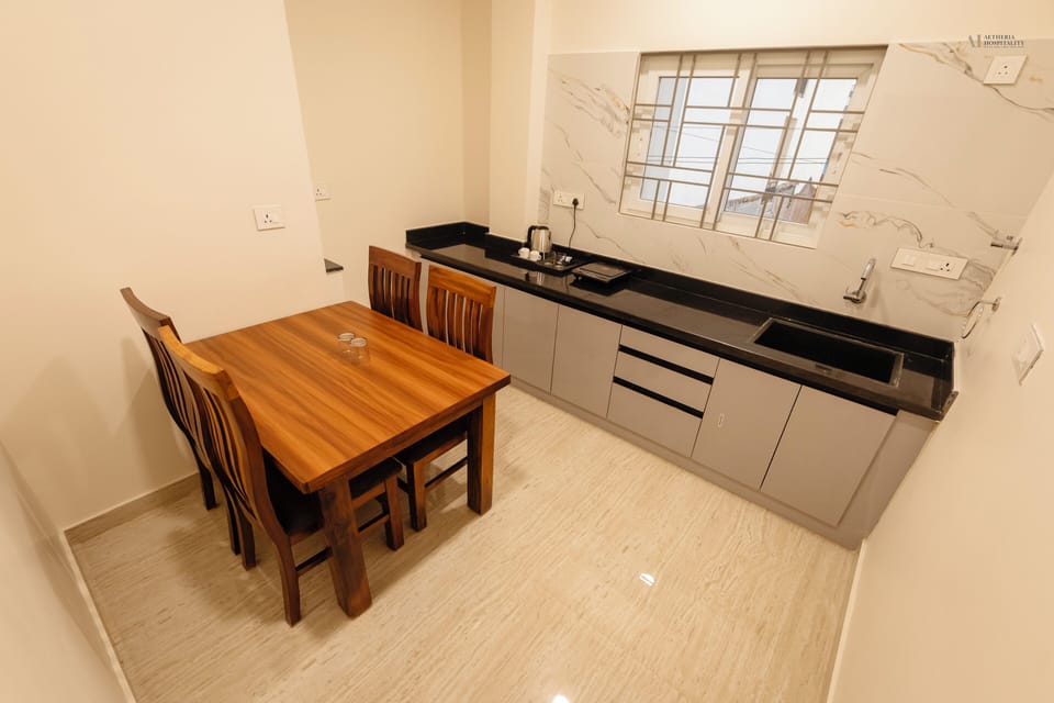 Electric kettle, dining tables