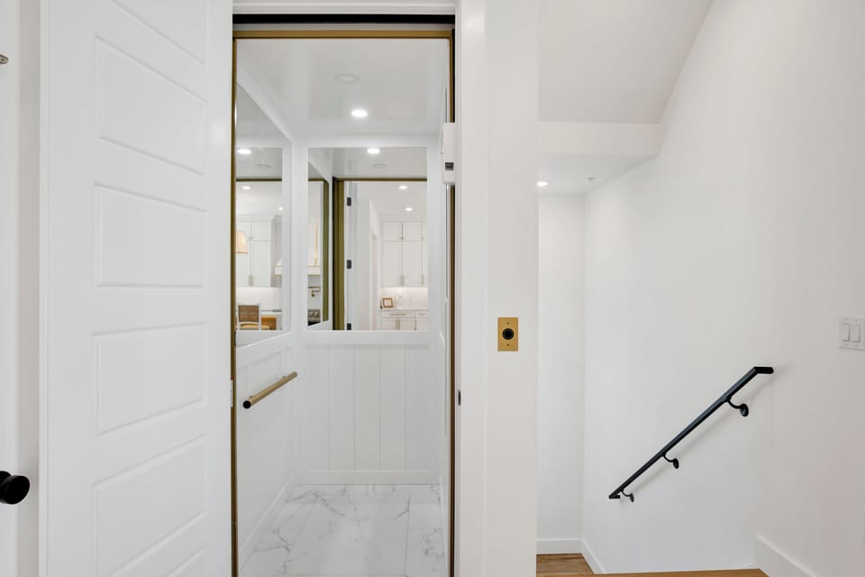 A private elevator available for guests convenience