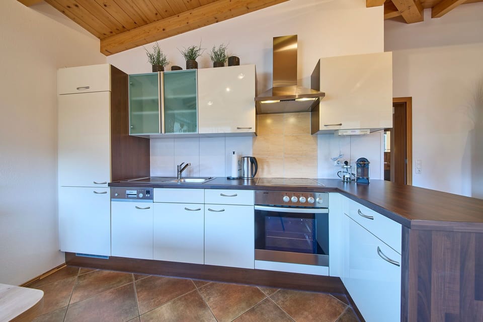 Comfort Apartment, 2 Bedrooms, Balcony, Mountain View | Private kitchen | Full-size fridge, microwave, oven, stovetop