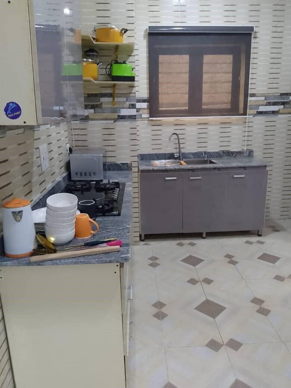 Luxury Apartment, Pool View | Private kitchen | Fridge, microwave, stovetop, electric kettle