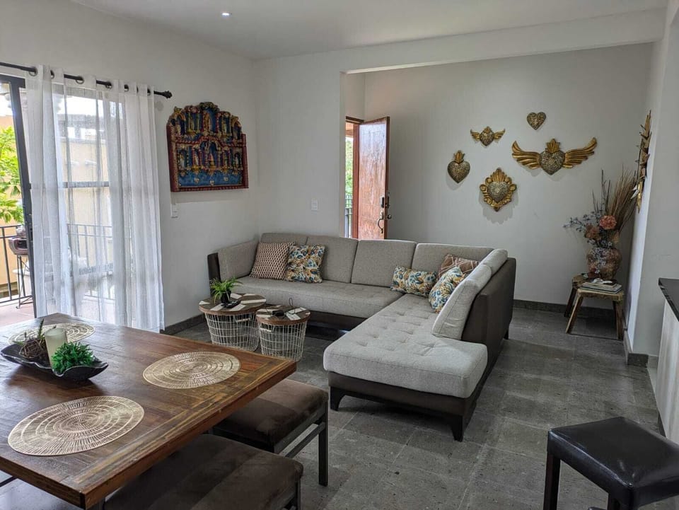 Comfort Apartment, Courtyard View | Living area | 60-inch Smart TV with digital channels, Netflix, streaming services