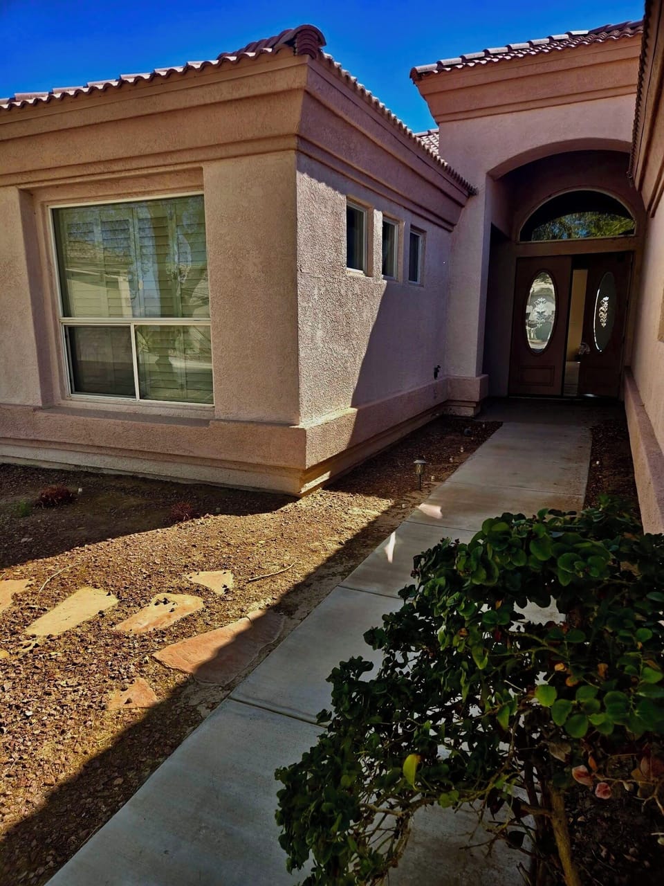 Main home front door. To the left is the Casita and its private entry.