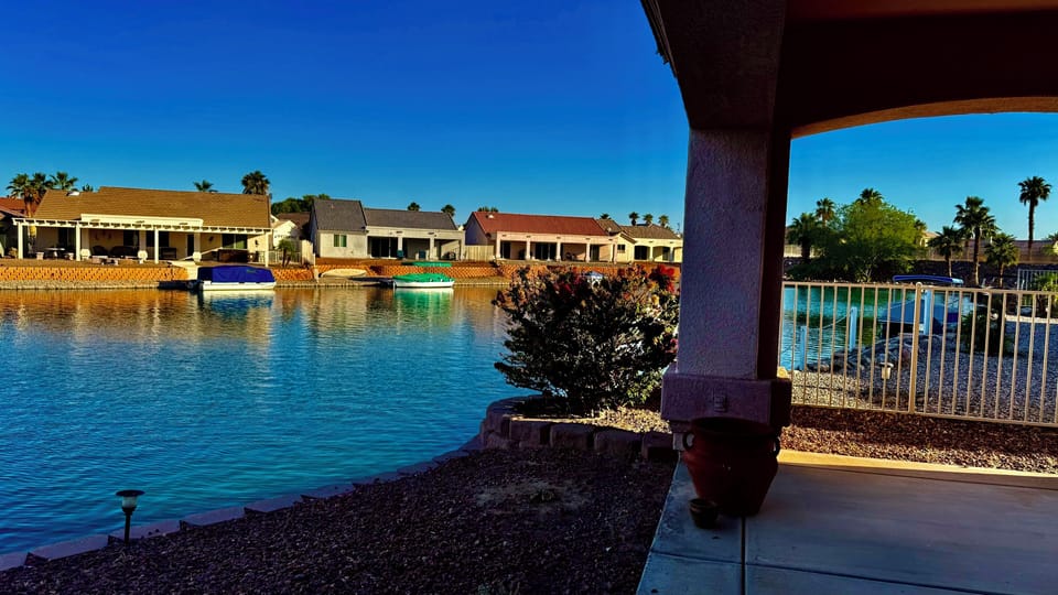 Lake view from main house back patio. Access is shared.