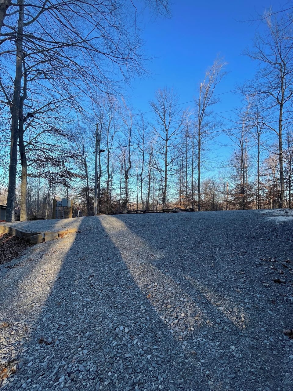 Parking view from side of cabin