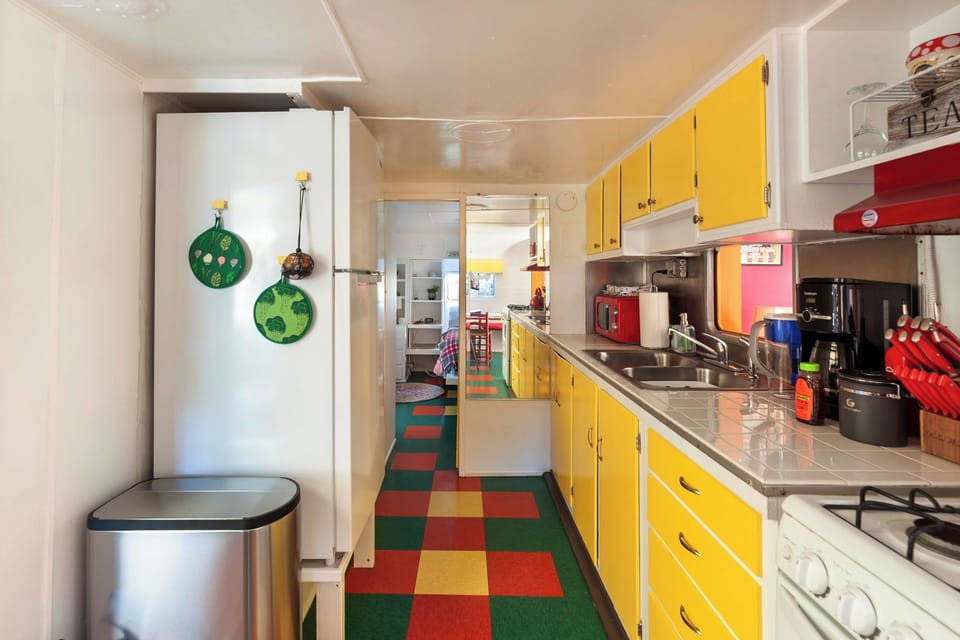 Kitchen and hallway to the sleeping cabin