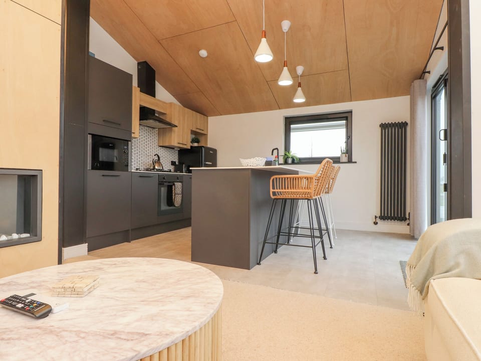 Fridge, dishwasher, electric kettle, toaster