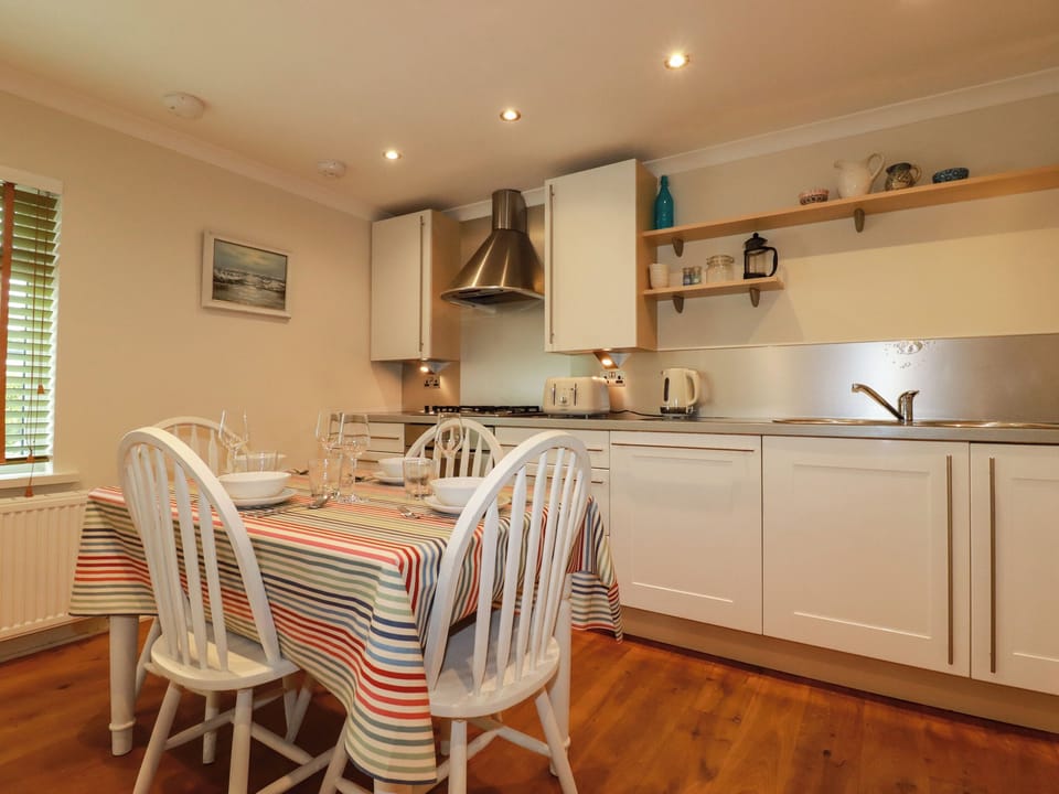 Fridge, dishwasher, electric kettle, toaster