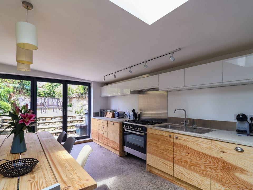 Fridge, dishwasher, electric kettle, toaster