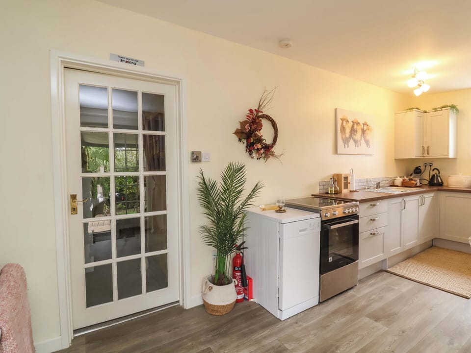 Fridge, dishwasher, electric kettle, toaster