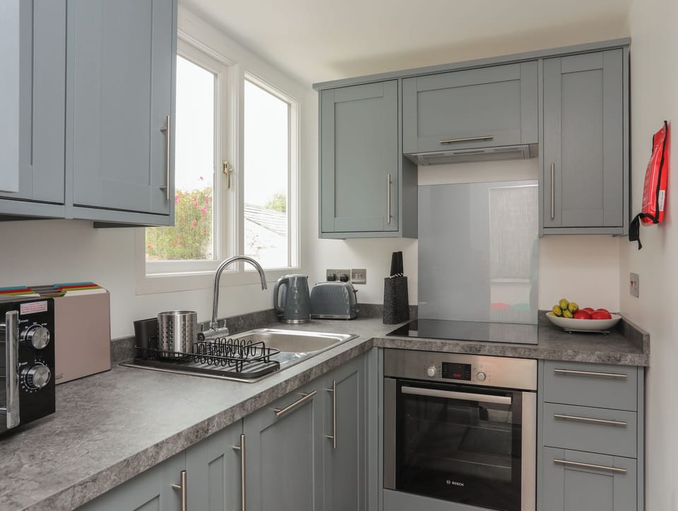 Fridge, dishwasher, cookware/dishes/utensils