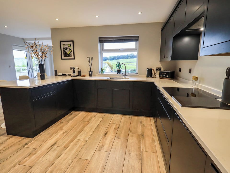 Fridge, dishwasher, electric kettle, toaster