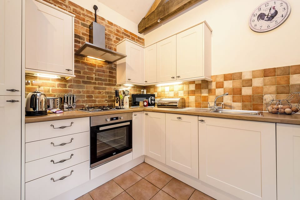 Fridge, dishwasher, electric kettle, toaster
