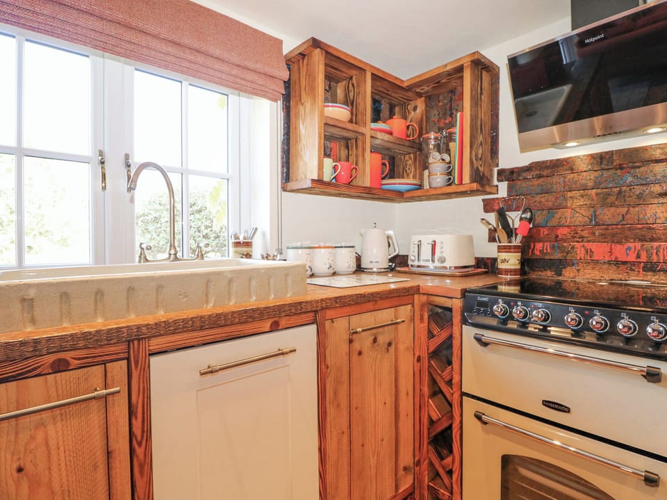 Fridge, dishwasher, electric kettle, toaster