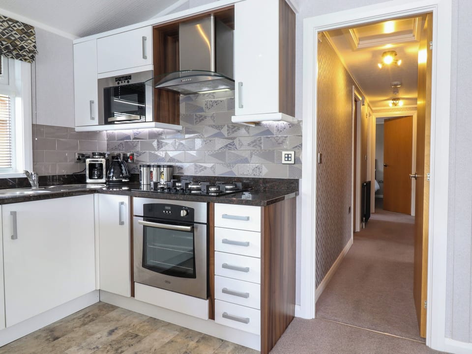 Fridge, dishwasher, electric kettle, toaster