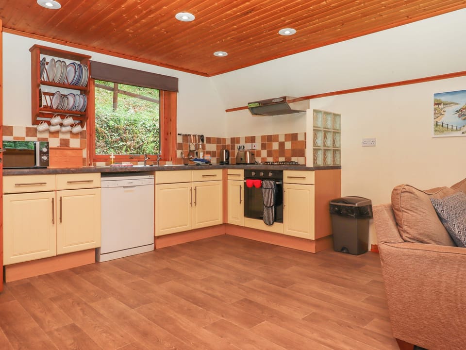 Fridge, dishwasher, electric kettle, cookware/dishes/utensils