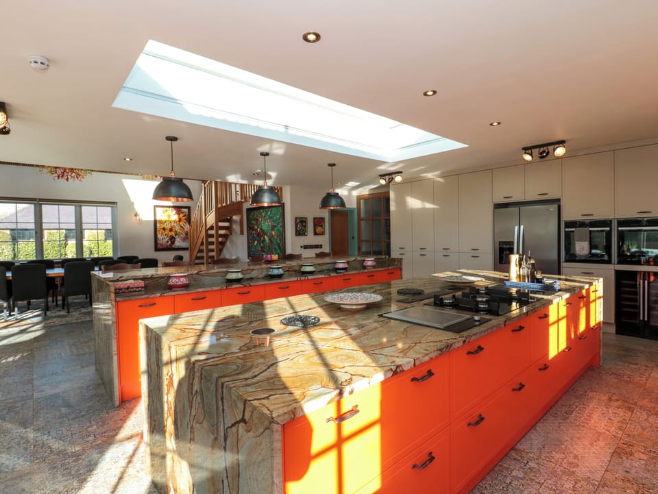 Fridge, dishwasher, electric kettle, toaster