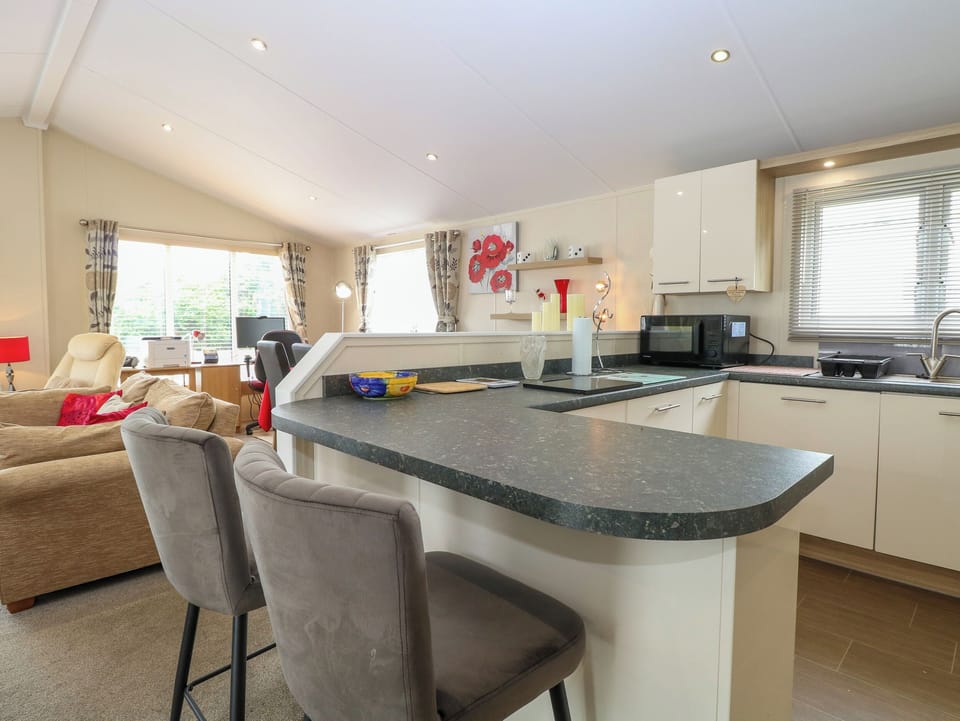 Fridge, dishwasher, electric kettle, toaster