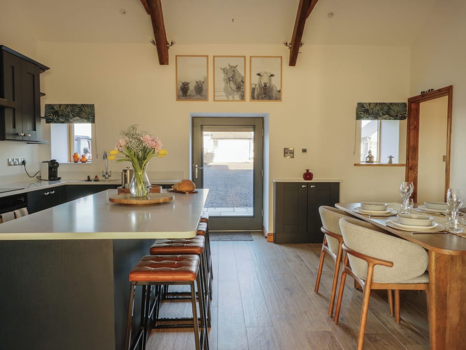 Fridge, dishwasher, electric kettle, cookware/dishes/utensils