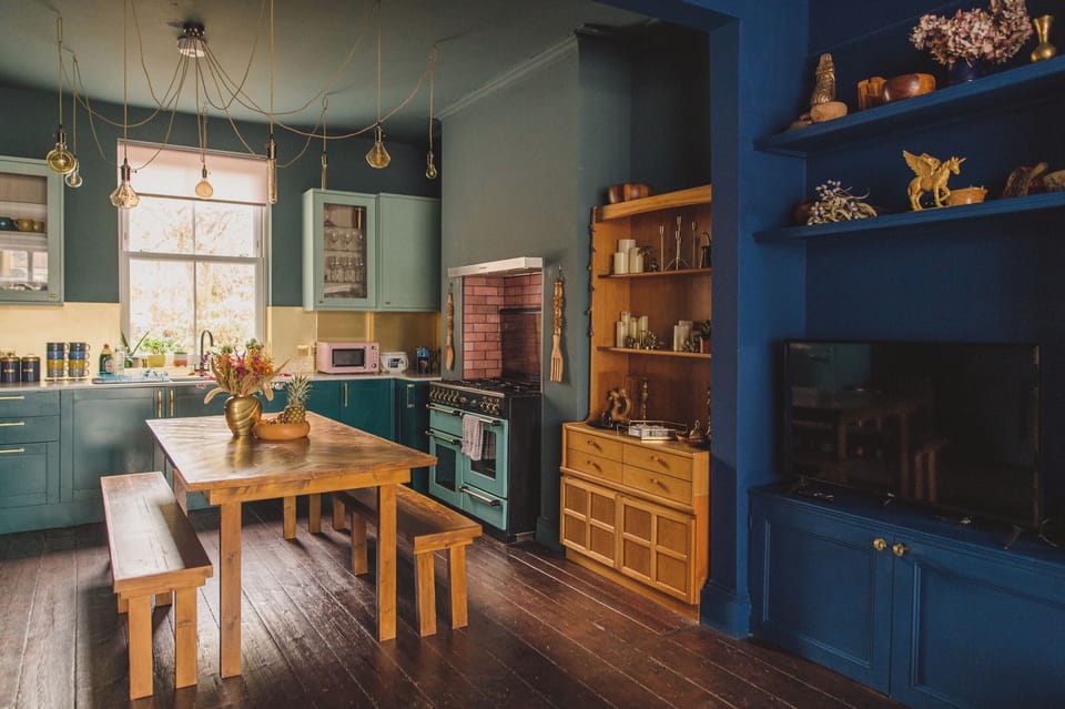 Fridge, microwave, dishwasher, electric kettle