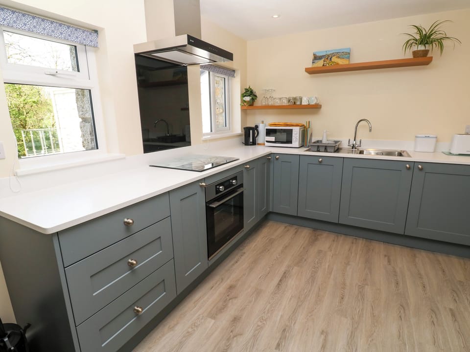 Fridge, dishwasher, electric kettle, toaster