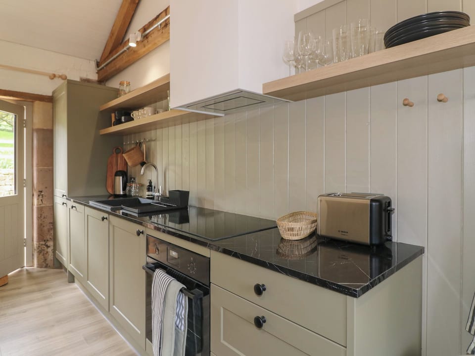 Fridge, dishwasher, electric kettle, toaster