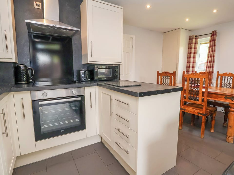 Fridge, dishwasher, electric kettle, toaster
