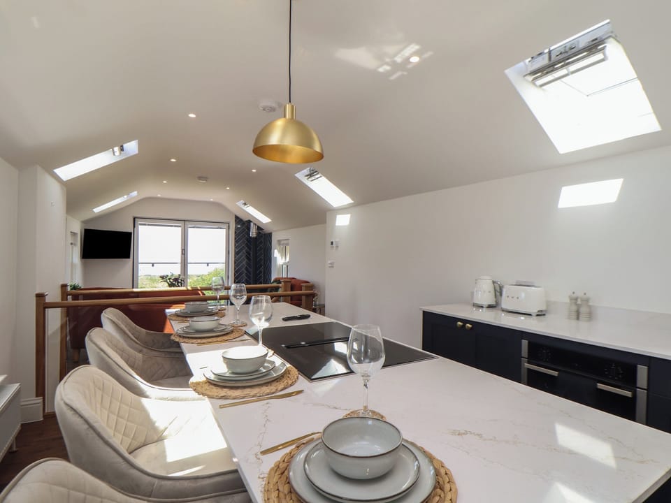 Fridge, dishwasher, electric kettle, toaster