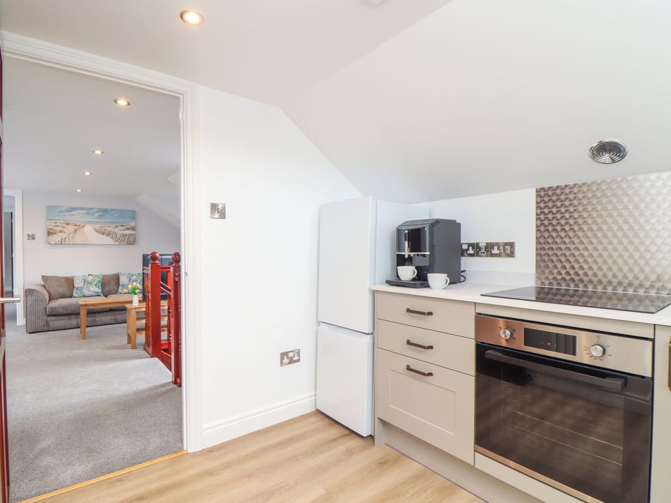 Fridge, dishwasher, electric kettle, toaster