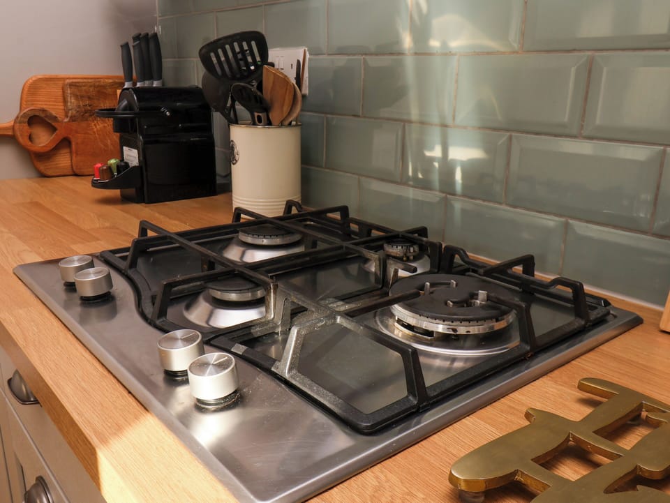 Fridge, dishwasher, electric kettle, toaster