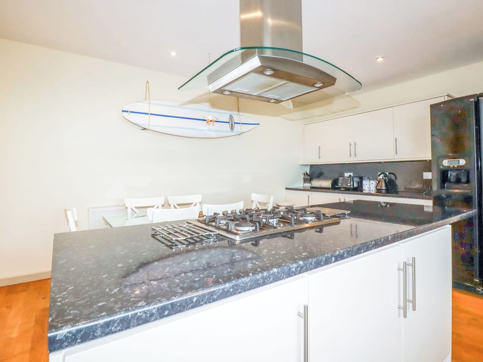 Fridge, dishwasher, electric kettle, toaster