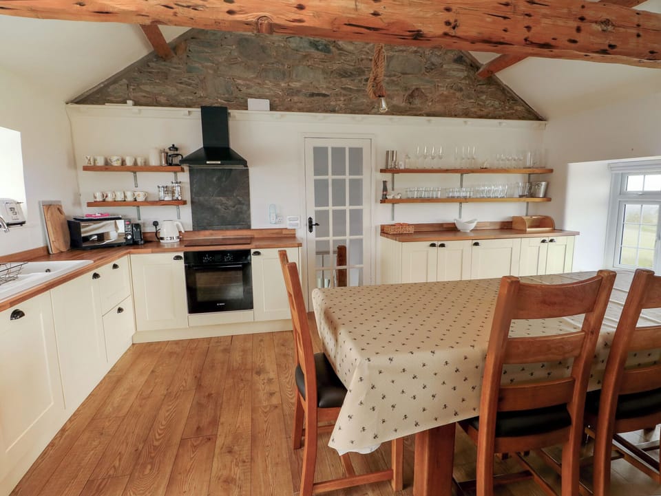 Fridge, dishwasher, electric kettle, toaster