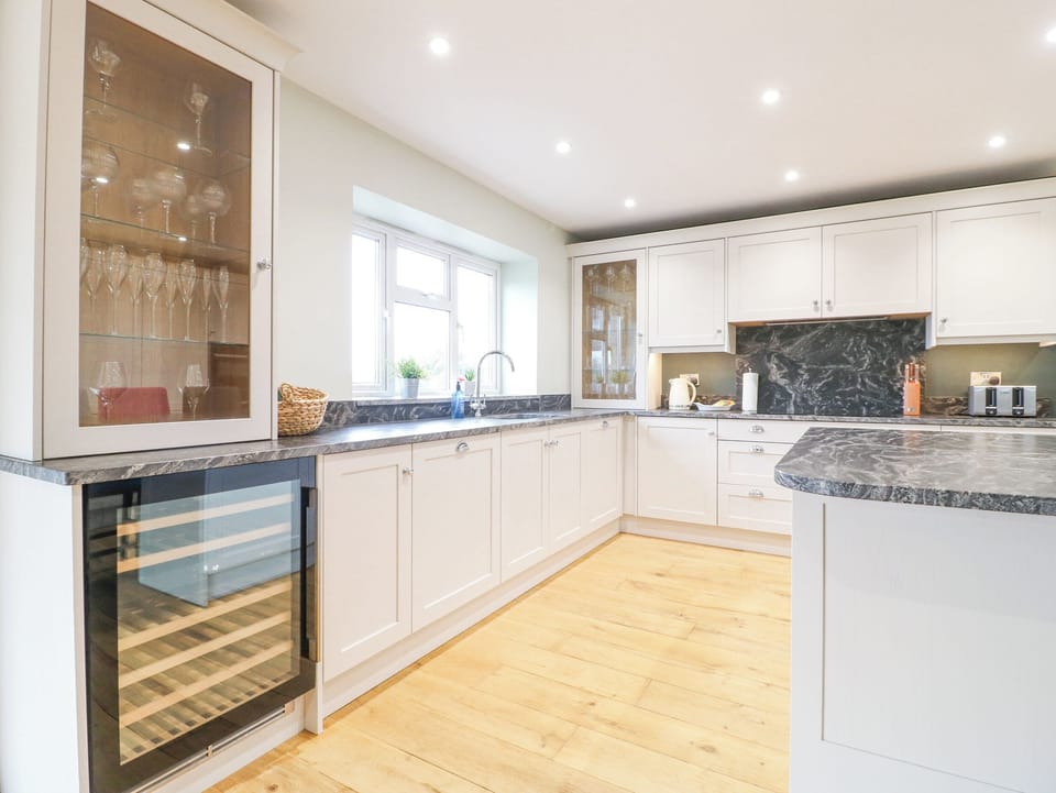 Fridge, dishwasher, electric kettle, toaster