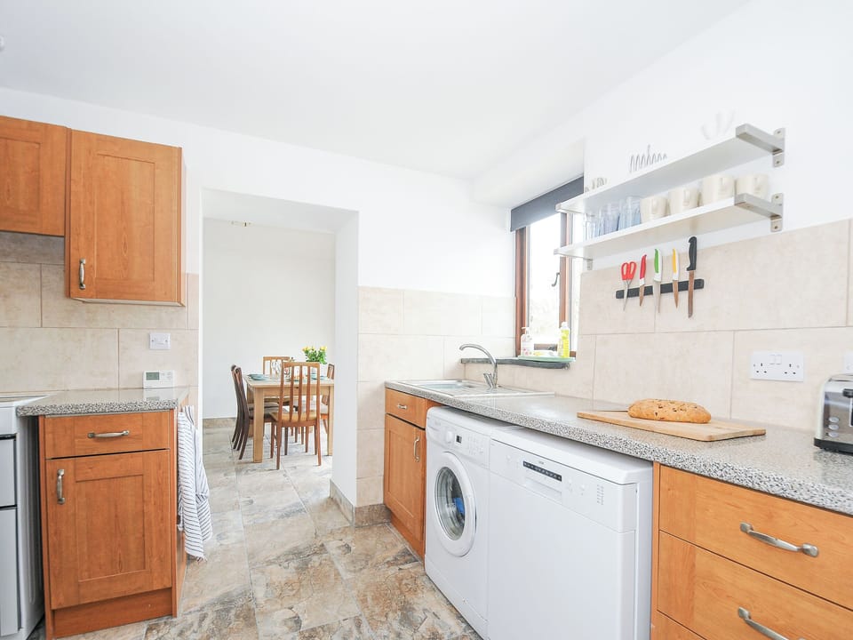 Fridge, dishwasher, electric kettle, toaster