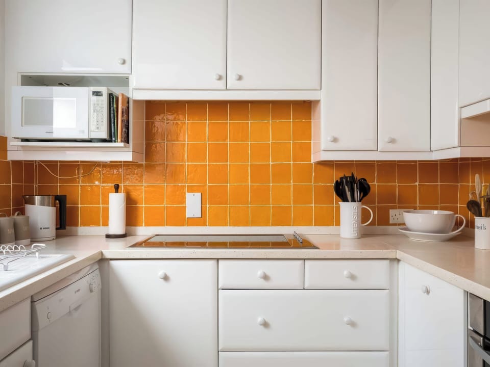 Fridge, dishwasher, electric kettle, toaster