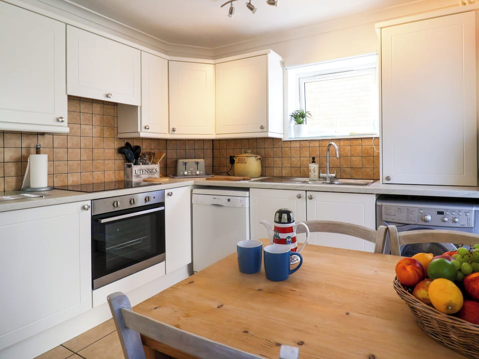 Fridge, dishwasher, electric kettle, toaster