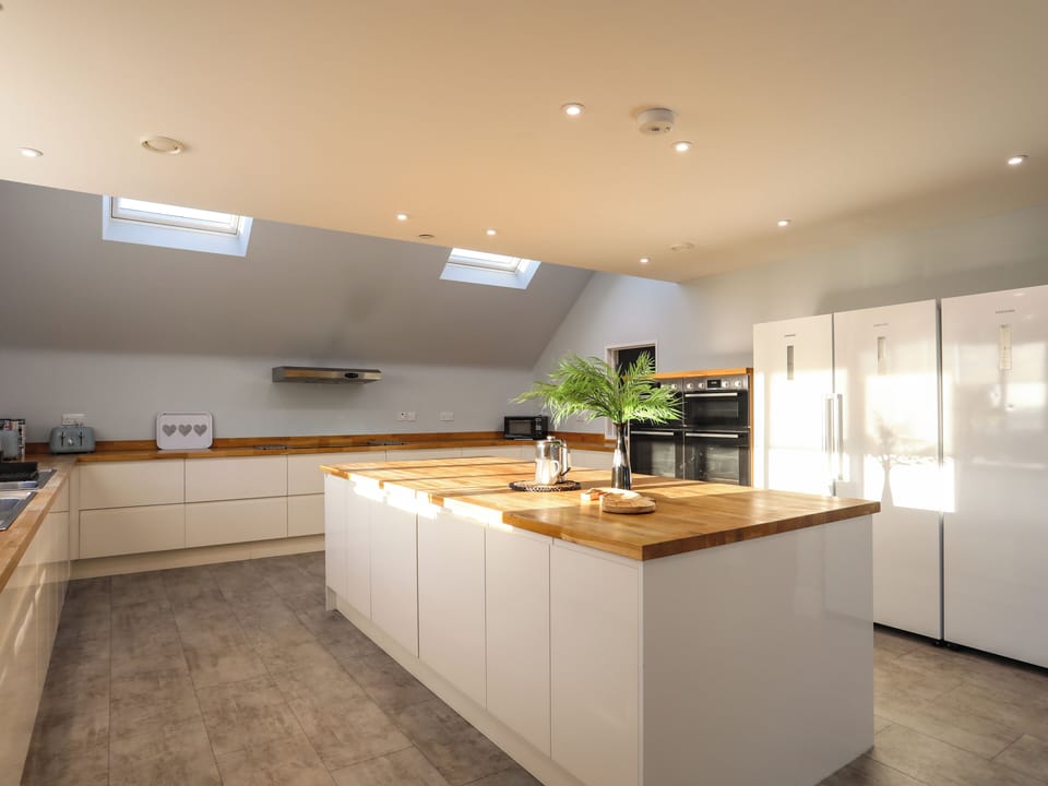 Fridge, dishwasher, electric kettle, toaster