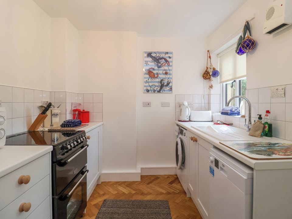 Fridge, dishwasher, electric kettle, toaster