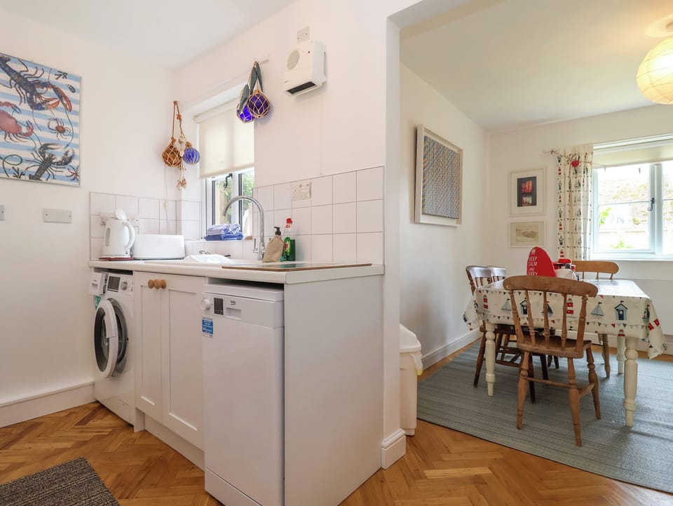 Fridge, dishwasher, electric kettle, toaster